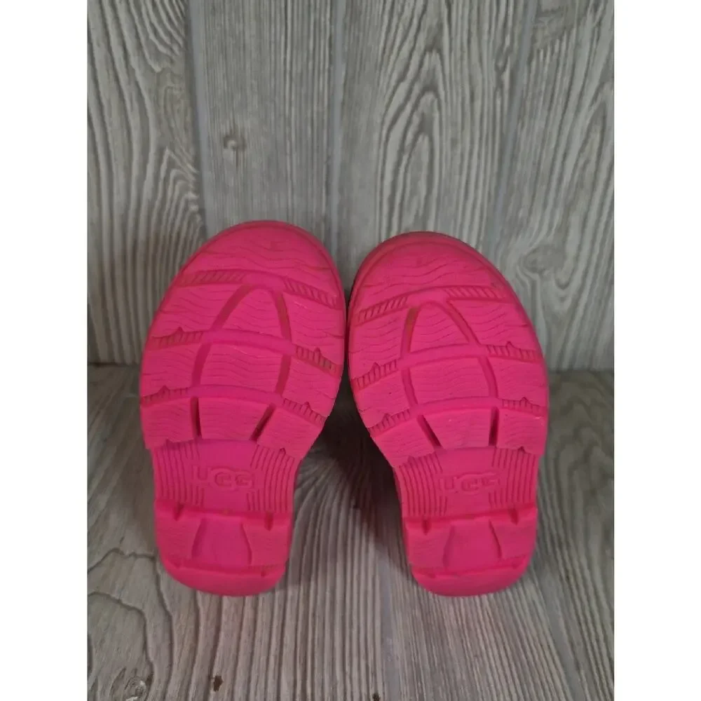 UGG Droplet Mid Waterproof Taffy Pink Rain Boots Kids Toddler Size  8